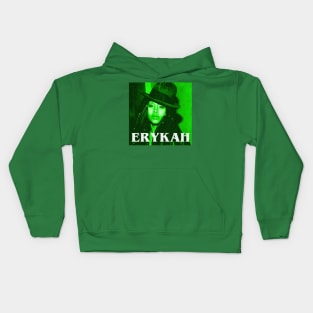 Erykah Badu Neon Green Kids Hoodie